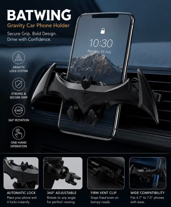 B6629EBD-F6CE-4F5B-AB72-BBF066972FD5 BATWING Gravity Car Phone Holder